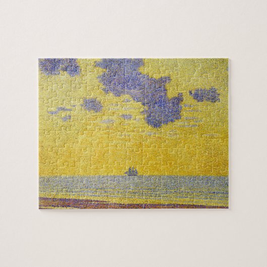 Große Wolken (Gelber Himmel) (Elegante Landschaft) Puzzle (Horizontal)