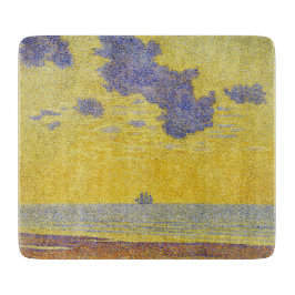 Große Wolken (Gelber Himmel) (Elegante Landschaft) Schneidebrett