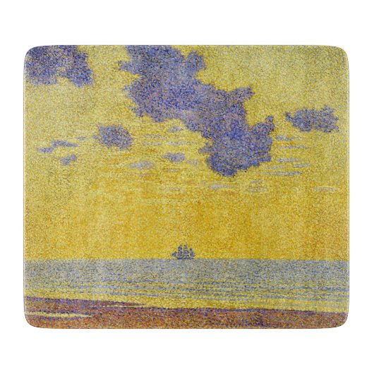 Große Wolken (Gelber Himmel) (Elegante Landschaft) Schneidebrett (Vorderseite)