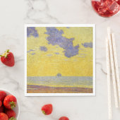 Große Wolken (Gelber Himmel) (Elegante Landschaft) Serviette (Beispiel)