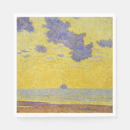 Große Wolken (Gelber Himmel) (Elegante Landschaft) Serviette