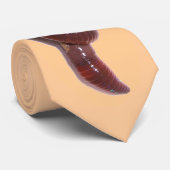 Große Wurm-Beige Krawatte (Gerollt)