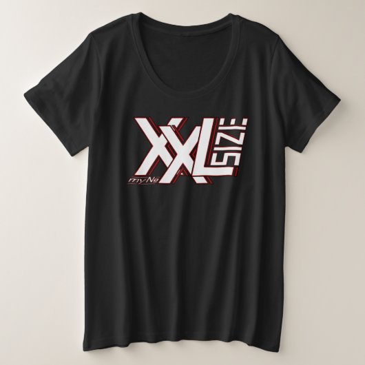 Grösse XXL - SIZE XXL - my Number Designerschrift Große Größe T-Shirt (Design vorne)
