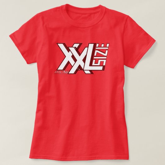 Grösse XXL - SIZE XXL - my Number  Designerschrift T-Shirt (Design vorne)