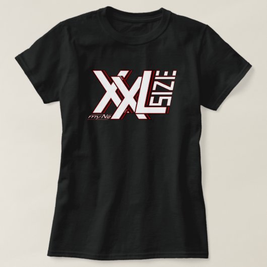 Grösse XXL - SIZE XXL - my Number  Designerschrift T-Shirt (Design vorne)