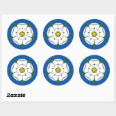 Große Yorkshire White Rose Stickers (Blatt)