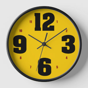 Große Zahl-Uhr 1 Uhr