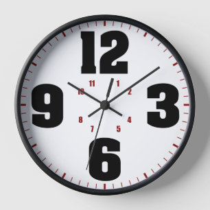Große Zahl-Uhr 2 Wanduhr