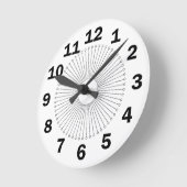 große Zahlen Kreis Stick Sekunden Runde Wanduhr (Winkel)