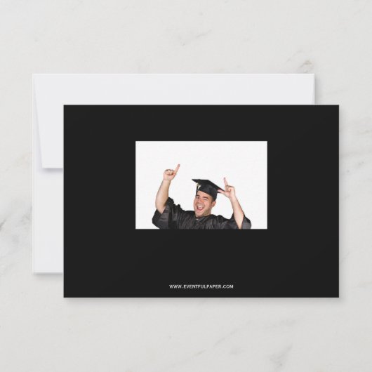 Große Zahlen Schwarz - 3x5 Abschluss Ankündigung (Rückseite)