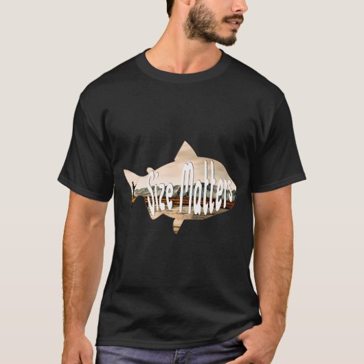 Größe zählt Angelbild T-Shirt (Vorderseite)