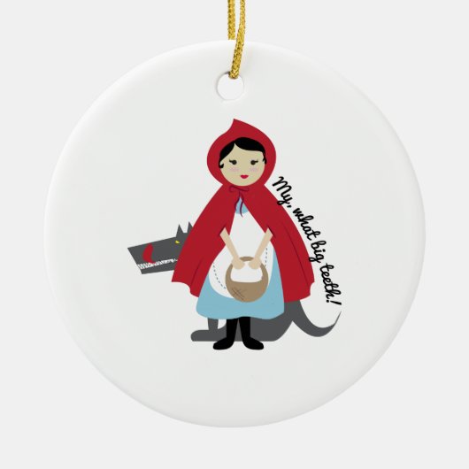 Große Zähne Keramik Ornament (Vorne)