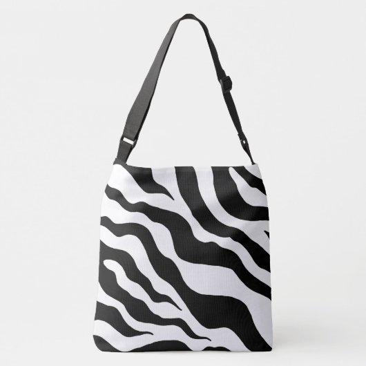 Große Zebra-Drucktasche Tragetaschen Mit Langen Trägern (Rückseite)