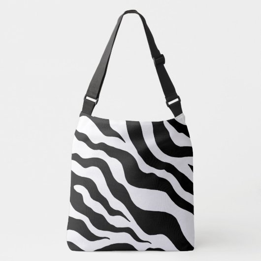 Große Zebra-Drucktasche Tragetaschen Mit Langen Trägern (Vorderseite)
