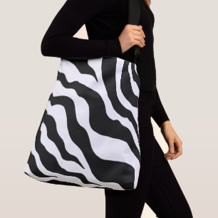 Große Zebra-Drucktasche Tragetaschen Mit Langen Trägern