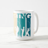 Große Zeiten Personalisierter Fischfang Kaffeetasse (VorderseiteRechts)