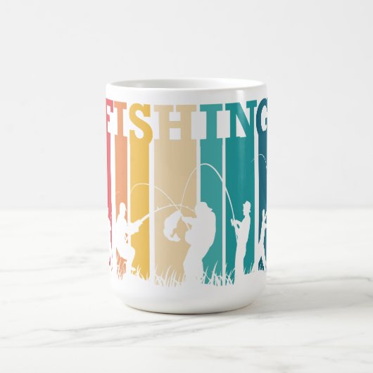 Große Zeiten Personalisierter Fischfang Kaffeetasse (Mittel)
