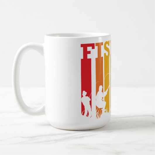 Große Zeiten Personalisierter Fischfang Kaffeetasse (Links)