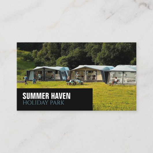 Große Zelte, Eigentümer des Ferienparks, Manager Visitenkarte (Vorderseite)