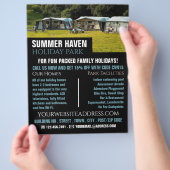 Große Zelte, Ferienparkwerbung Flyer (Hand)