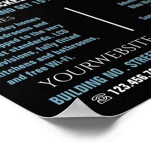 Große Zelte, Ferienparkwerbung Poster (Ecke)