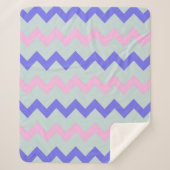 Große Zickzack Muster Sherpadecke (Vorderseite)