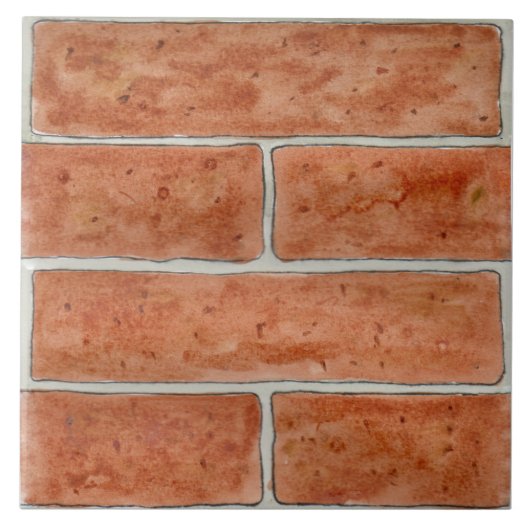 Große Ziegelplatte mit Imitaten und Ziegelsteinen Fliese (Vorderseite)