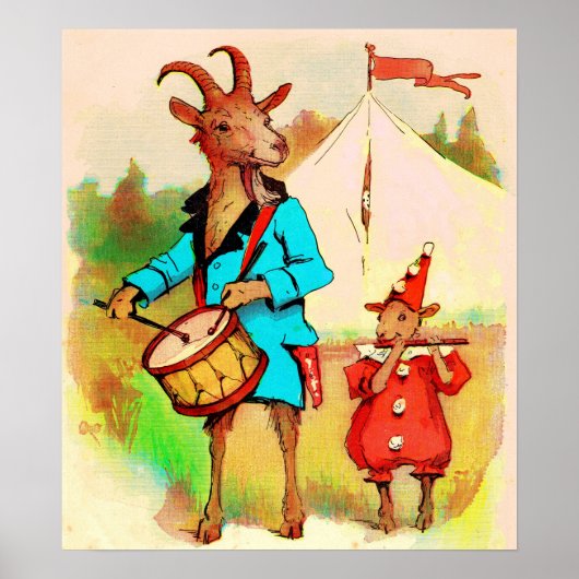 große Ziegenmusiker Poster (Vorne)