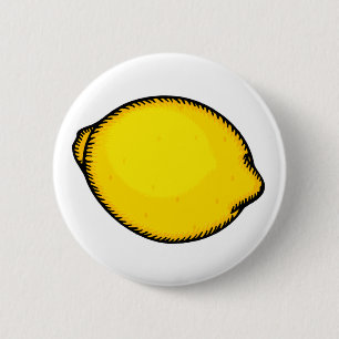 Große Zitrone Button