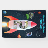 Große zwei FotoCollage | Weltraumrakete Banner (Horizontal)