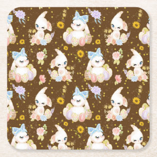 Großeier Rechteckiger Pappuntersetzer