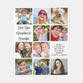 Großeltern 10 FotoCollage Fleecedecke (Vorderseite)