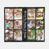 Großeltern 12 Foto Collage Black Fleecedecke (Vorderseite (Horizontal))