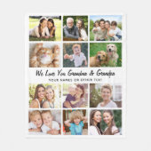 Großeltern 12 FotoCollage Fleecedecke (Vorderseite)