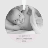 Großeltern 1 Foto Personalisierter Weihnachtsname Ornament (Rückseite)