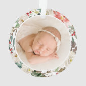 Großeltern 1. Geometrisches Foto der Weihnachtszei Ornament (Rückseite)