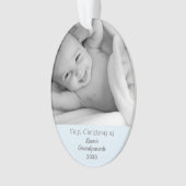 Großeltern 1. Personalisiertes Foto Weihnachten Na Ornament (Vorderseite)