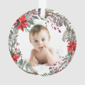 Großeltern 1. Weihnachtsfest Foto Ornament (Rückseite)