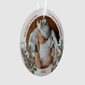 Großeltern 1. Weihnachtsklassiker Silberrahmen Ornament (Vorderseite)