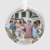 Großeltern 1. Weihnachtsklassiker Silberrahmen Ornament (Rückseite)