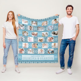 Großeltern 24 Foto Nordic Snowflake Sweater Fleecedecke