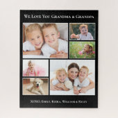 Großeltern 6 Foto Schwarz Puzzle (Vertikal)