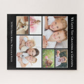 Großeltern 6 Foto Schwarz Puzzle (Horizontal)