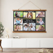 Großeltern 8 Foto Collage Black Wandteppich Mit Holzrahmen