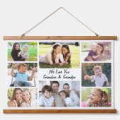 Großeltern 8 FotoCollage Wandteppich Mit Holzrahmen (Vorne)