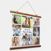 Großeltern 8 FotoCollage Wandteppich Mit Holzrahmen (Gewinkelt)