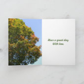 Großeltern Ahornbaum im Herbst Karte (Innenseite)