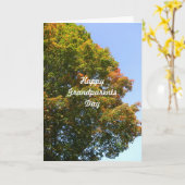 Großeltern Ahornbaum im Herbst Karte (Gelbe Blume)