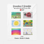 Großeltern aus der Liebe Grandkids Ein perfektes W Fleecedecke (Vorderseite)