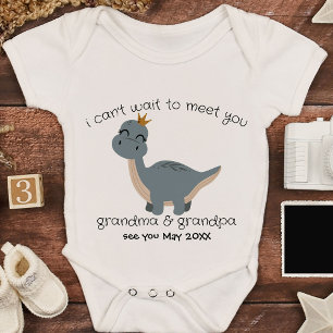 Großeltern Baby Announcement Boho Dinosaurier Strampler